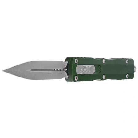 Microtech Dirac Delta D/E OTF Knife Emerald Green Aluminium, Apocalyptic by Tony Marfione (227-10APEG)