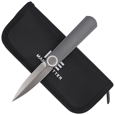 We Knife Eidolon Dagger Gray G10, Stonewashed by Justin Lundquist (WE19074 B-A)