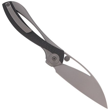 Nóż składany WE Knife Pleroma Gray Titanium / Carbon Fiber, Satin M390 by Elijah Isham (821A)