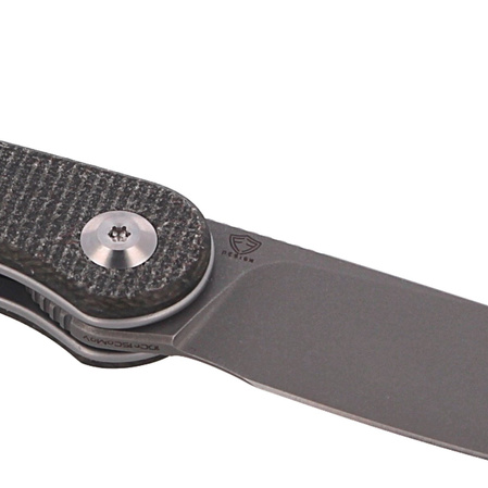 CIVIVI Stylum Dark Green Micarta, Gray Stonewashed by Ferrum Forge Knife Works (C20010B-C)