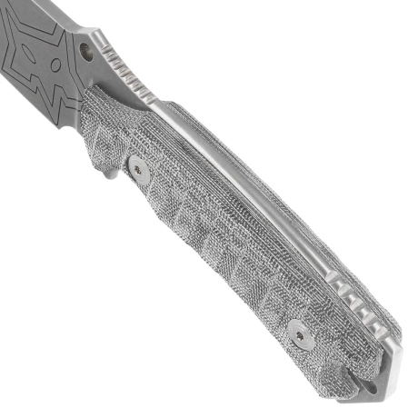 Fox Oxylos Black Micarta, Stonewashed Becut Knife (FX-616 MB)