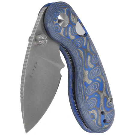 Nóż składany Kizer Microbe Multicolored Micarta w/ Vortex, Satin 14C28N by Maksim Epifantsev (V2742A6)