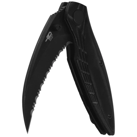 Bestech Mantidae Black Micarta, Black Stonewashed F/S 14C28N by Lucas (BG60F)