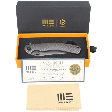 WeKnife Dracarys LE No ???/199 Gray Titanium, Stonewashed M390 (WE25061B-1)