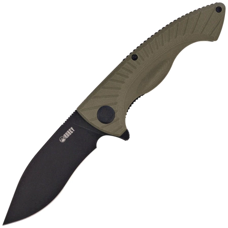 Nóż składany Kubey Timberwolf Green G10, Blackwashed 14C28N (KU208J)