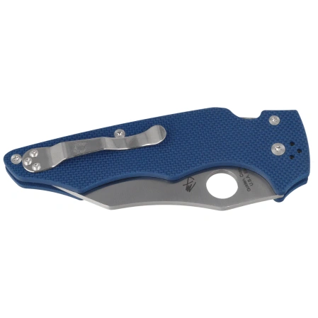 Spyderco YoJumbo Knife Cobalt Blue G10, Satin SPY27 by Michael Janich (C253GPCBL)
