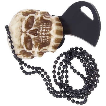Martinez Albainox Skull Neck Knife, Black Blade (18698)