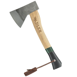 Adler Scout Hatchet Black / Green Ash Wood, C60 Carbon Steel (280.0E030A012)