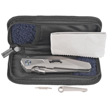Nóż składany Rike Knife RK-Shadow-T-P Gray Titanium, Satin M390