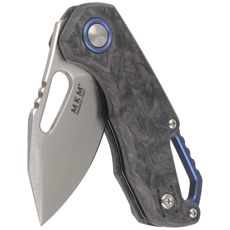 MKM Isonzo Clip Point Knife Marbled Carbon Fiber, Satin M390 by Jesper Voxnæs (MK FX03M-3CM)