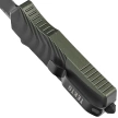 Tekto A5 Spry Mini D/P OD Green Aluminum OTF Knife, Black CPM S35VN