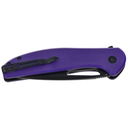 Nóż składany Bestechman Whalefin Purple G10, Black PVD D2 (BMK18F)