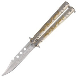 Nóż motylek Martinez Albainox Balisong Dragon Oro (02182)