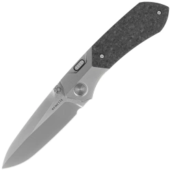 Nóż składany Remette RT-Meteor Gray Titanium/Shredded Carbon Fiber, Pearlescent M390 (RTPT-E)