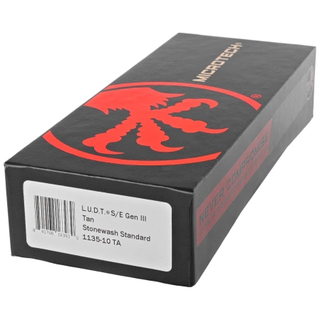 Microtech LUDT Gen III S/E Knife Tan Aluminum, Stonewashed M390MK by Tony Marfione (1135-10TA)