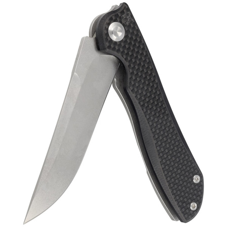 Nóż składany Real Steel Megalodon Revival G10/Carbon Fiber, Stonewashed N690 by Carson Huang (7422)