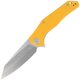 Kubey Flash KU158N Knife, Yellow G10, Satin San Mai M2