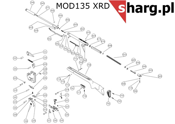 Barrel washer for broken Hatsan airguns (454)