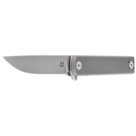 Fox Chnops Heritage Knife Gray Titanium, Stonewashed Hybrid Cryo by Raven Knives Design (FX-544 TI)