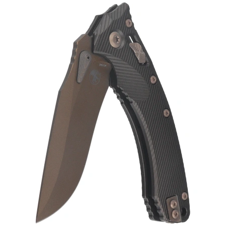 Nóż składany Microtech Amphibian Ram-Lok S/E Dark Burnt Bronze Fluted Aluminium, Bronze Apocalyptic M390MK by Tony Marfione (137RL-1FLDB-X19Z23)