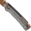 Kizer T1 BD Knife Gray Norplex UltreX Micarta, Sunset Metal PVD Nitro-V by Uli Hennicke (V3490.2BA2)