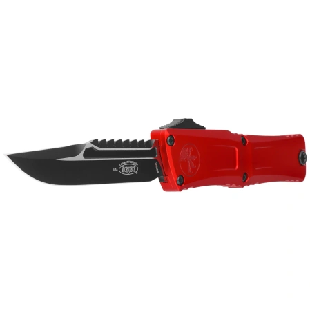 Microtech Combat Troodon Gen III Interceptor Signature OTF Knife Red Aluminum, Black M390MK by Tony Marfione (1217-1RDS)