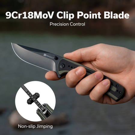 Nóż składany Sencut Regnator Green / Black G10, Black 9Cr18MoV (S24057-2)