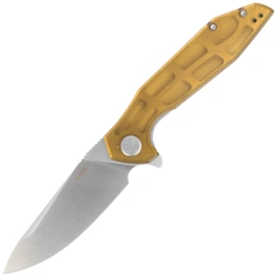 Kubey Nova KU117N Knife, Yellow Ultem, Satin 14C28N
