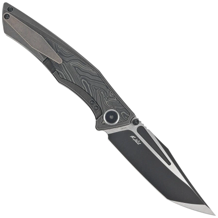 Bestech Togatta Knife Bronze Titanium/Black-Green G10, Black Stonewashed/Satin M390 by Koens Craft (BT2102E)