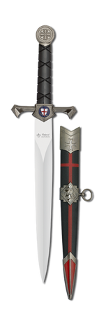 Sztylet templariuszy Templar Zamak/ABS, Brightness 3Cr13Mov (32745)