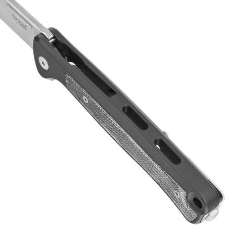 Nóż składany LionSteel Skinny Black Aluminium/Black Canvas Micarta, Stonewashed MagnaCut by Molletta (SK01A BS)