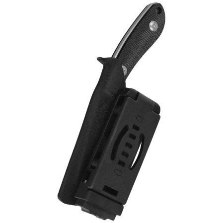 Kubey Bloom Knife Black Coarse Micarta, Beadblasted 14C28N by Scott Halpern (KU411A)