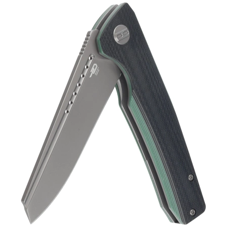 Bestech Slyther Knife Black/Green G10, Grey Titanized 14C28N (BG51D)