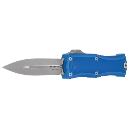 Nóż automatyczny OTF Microtech Hera II Mini D/E Blue Aluminium, Apocalyptic M390MK by Tony Marfione (1702M-10APBL)