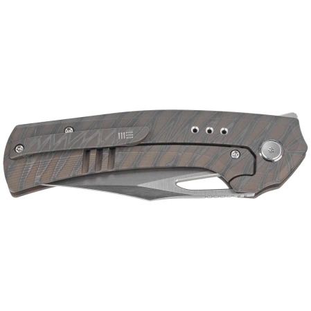 WE Knife Nefaris LE No 051/160 Tiger Stripe Titanium, Hand Rubbed Satin CPM 20CV (WE22040D-4)