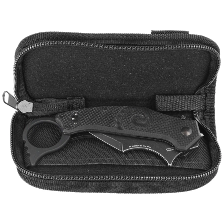 Nóż składany karambit FOX Moa Black G10, Black Stonewashed N690Co by Jared Wihongi (FX-653)
