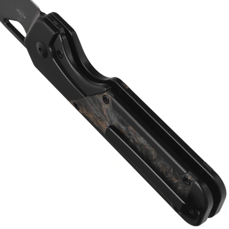 Nóż składany Kizer Militaw Black Titanium / Dark Matter Gold Fat Carbon, Black Mirror Finish / DLC S45VN by Jonathan Styles (Ki3634A3)