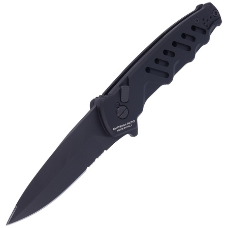 Nóż automatyczny Extrema Ratio Caimano Nero Black Aluminium, Black MIL-C N690 (04.1000.0169/BLK)