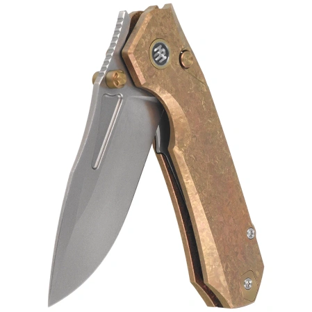 Nóż składany Remette Rhino Gold Crystallized Titanium, Pearlescent M390 (RNTB2)
