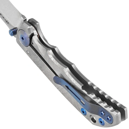 Spartan Blades Harsey Folder ''Oculus'' Titanium, Stonewashed MagnaCut