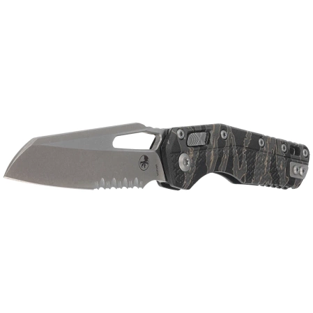 Microtech MSI S/E Knife Tiger Camo Tri-Grip Polymer, Apocalyptic P/S M390MK by Tony Marfione (210T-11APPMTRC)