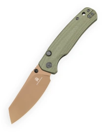 Bestechman Cicada's Wing-TL Knife OD Green G10, Gold PVD 10Cr15CoMoV (BMK24H)
