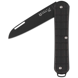 Fox Vulpis 130 LE No 039/250 Pocket  Knife Grenade Pattern Black Copper, Black Stonewashed M390 (FX-VPGP130 COB)