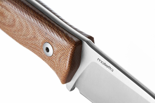 Nóż LionSteel Bushcraft Natural Canvas, Satin Satin M390 by Molletta (M4 CVN)