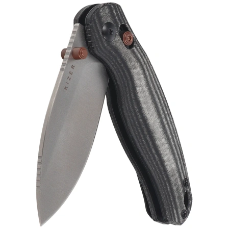 Kizer Phoca CD Knife Black Norplex UltreX Micarta, Satin 14C28N (V3781CDA1)