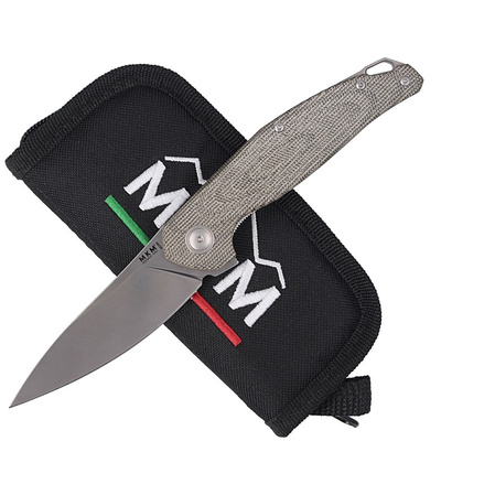 Nóż składany MKM Goccia Green Canvas Micarta, Satin M390 by Jens Ansø (MKGC-GC)