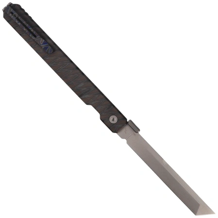 Kubey KB Knife Prism T/E Flame Titanium, Beadblasted M390 by Yuze Zhong (KB243E)