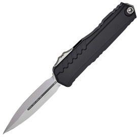 Nóż automatyczny OTF Microtech Cypher II D/E Black Aluminium, Stonewashed M390MK by Deryk Munroe and Tony Marfione (1242-10)