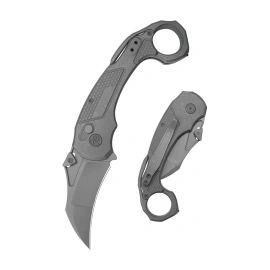 KB by Kubey Tactical Toucan Dark Gray Titanium, Dark Stonewashed 20CV by Jake Hoback (KB463B)
