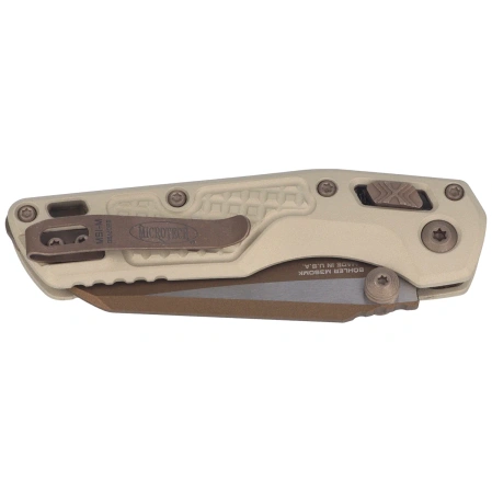 Microtech MSI Mini Ram-Lok S/E Knife Champagne Gold Frag Aluminium, Cerakote RAL-8000 M390MK by Tony Marfione (210M-1FRCG-C19Z23)